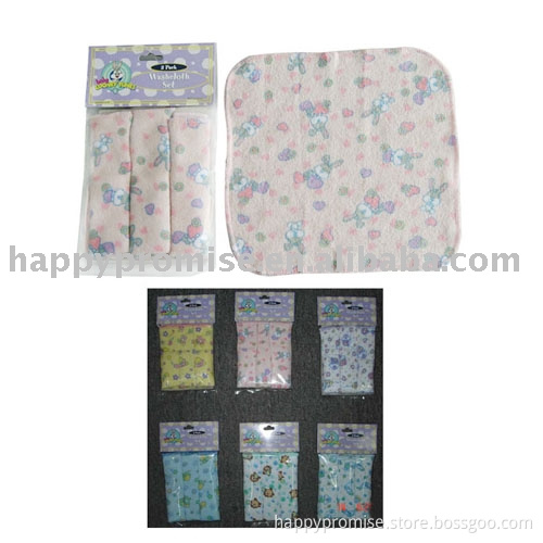 3pcs Baby Washcloth Set Stocks